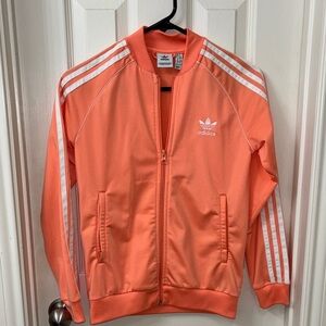 Adidas Coral Track Jacket with White Stripes